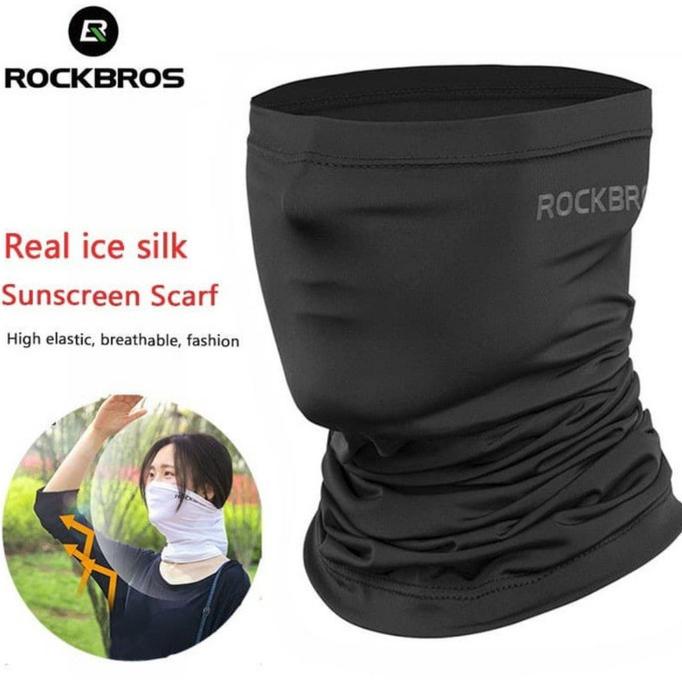 BISA BAYAR DITEMPAT Rockbros Masker Buff Sepeda Motor Outdoor Rockbros Buff Bandana Murah - Putih
