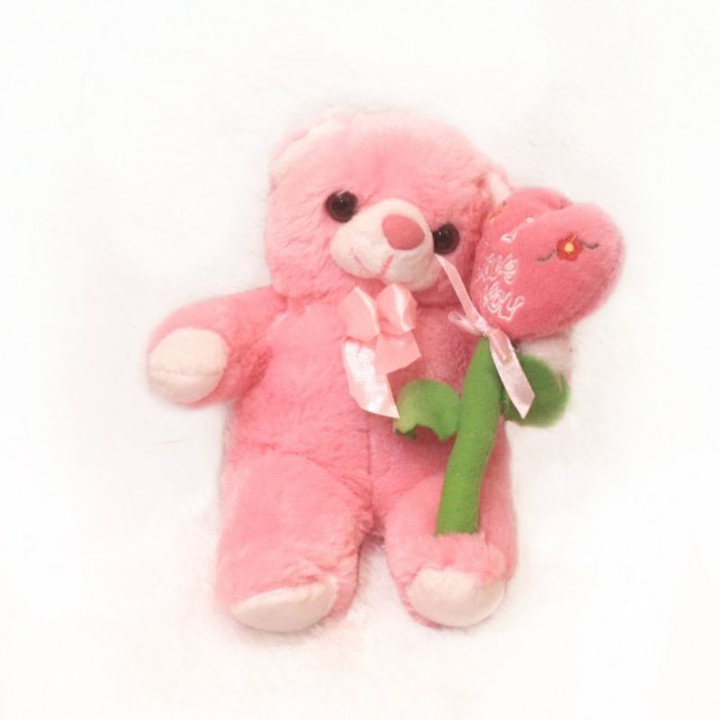 BONEKA PINK BUNGA LOVE SNI