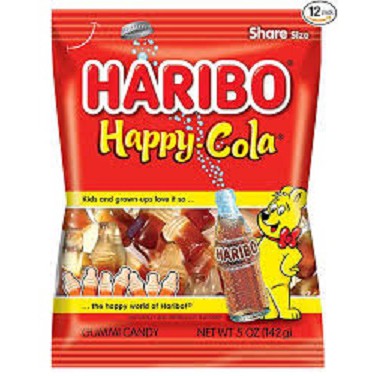 

permen haribo happy cola goldbears 200 gram 1 karton