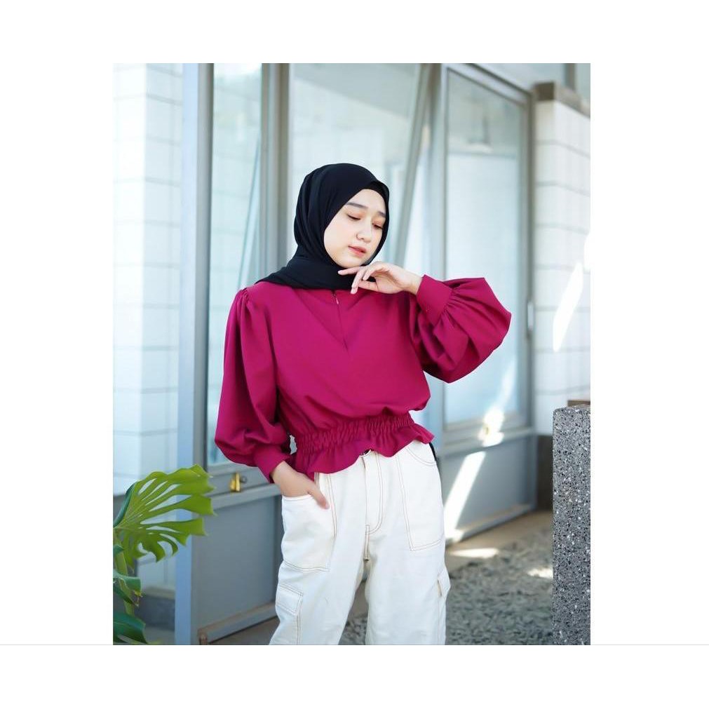 1KG MUAT 8PCS | KATLINA BASIC BLOUSE CROPTY BEST SELLER FASHION WANITA HITS SELEBGRAM