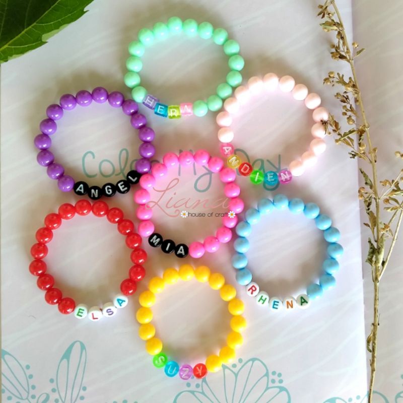 Gelang nama anak / custom brachelet /gelang huruf / gelang anak perempuan