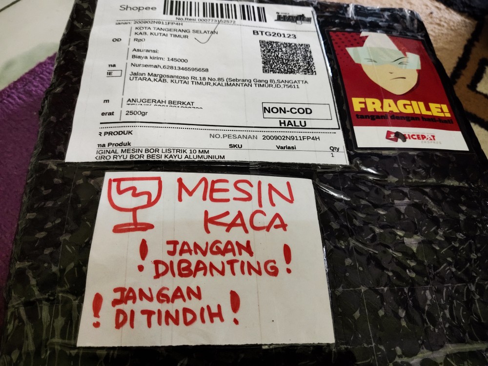 Original Mesin Bor Listrik 10 Mm Tekiro Ryu Bor Besi Kayu Alumunium