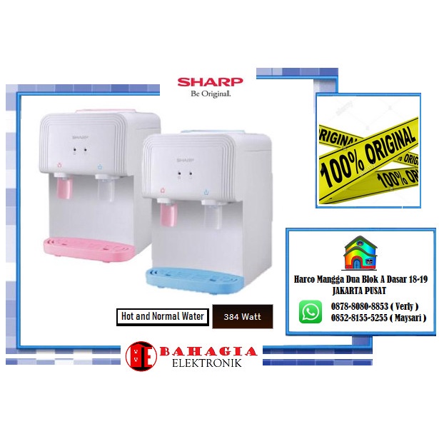 Jy51Opws Sharp Dispenser Portabel Swd-T40N-Pk/Bl Y50lw