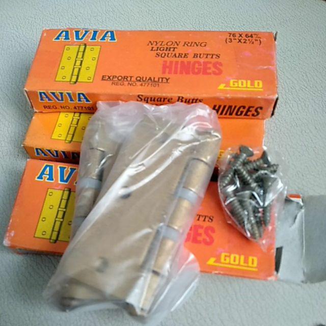 Engsel Daun Pintu ( 3 X 2 1/2 ) 76mmx64mm Sedang
