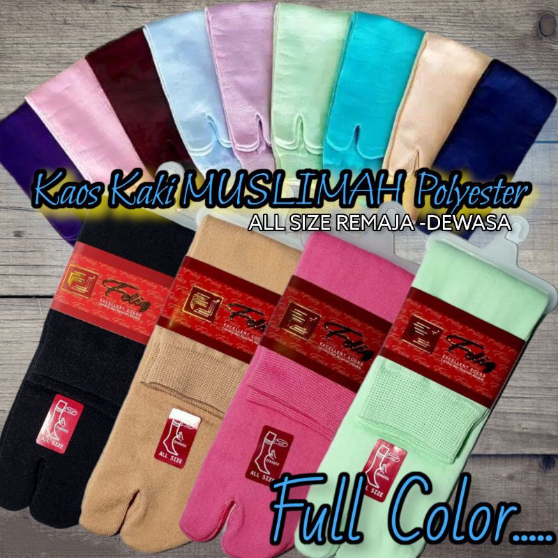 Kaos kaki Muslimah/Kaoskaki JEMPOL/Kaos kaki Jempol POLYSTER HIGH QUALITY