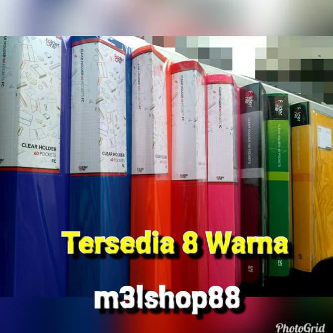 

Clear holder/dokumen keeper isi 60 pocket folio (f4). Merk folder one - Biru