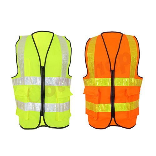 GOSAVE Rompi Polyester Mechanic PVC Poliester Polyster Safety Vest Nyala Protection