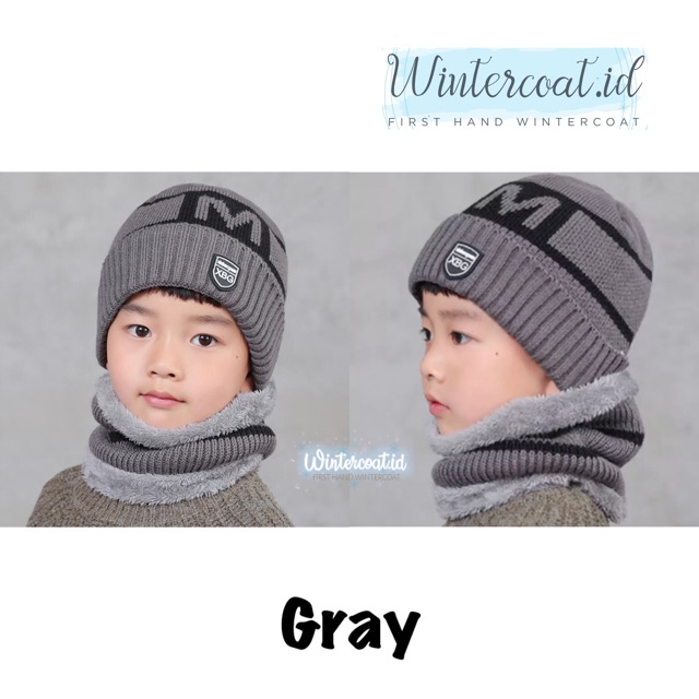 Beanie hat kids topi kupluk anak cowok cewek topi winter musim dingin