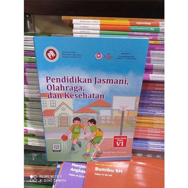 New Buku PR Pendidikan Jasmani, Olahraga dan Kesehatan Kelas 6 Semester 1 Intan Pariwara