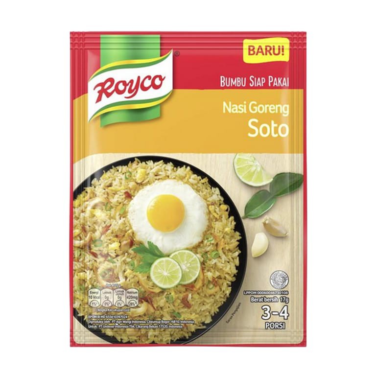 

ECER Bumbu Royco Nasi Goreng Soto Bumbu Masak Instan Praktis - 17gr