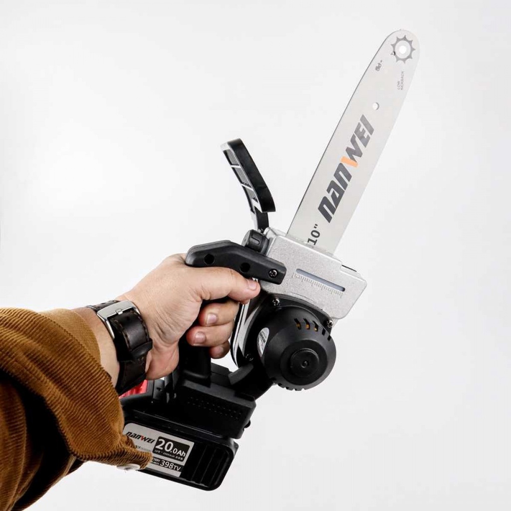 Gergaji Mesin Cordless Kayu Portable Chainsaw Rechargeable 4000mAh