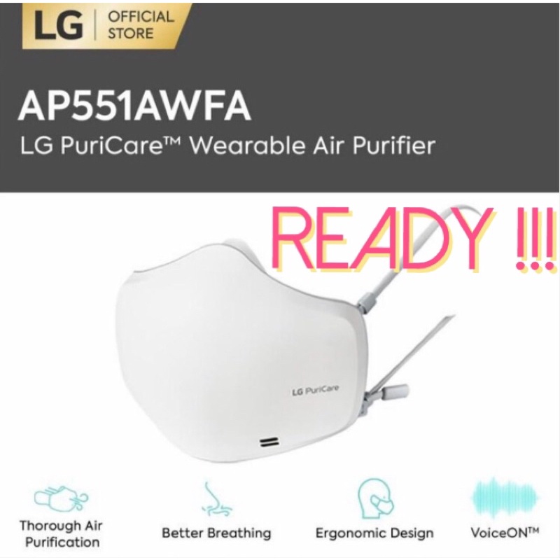 LG PURICARE wearable purifier GEN 2 MASK AP551AWFA GARANSI RESMI