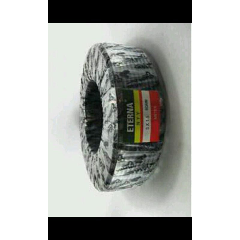kabel listrik NYY 2x1 5 ETERNA   kabel kawat tembaga hitam   1 roll Murah