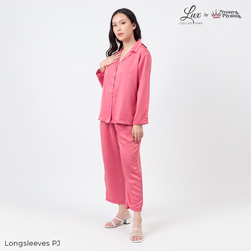Lux Nyonya Piyama Maxmara Set Piyama (Morganite)-Longsleeves Pj