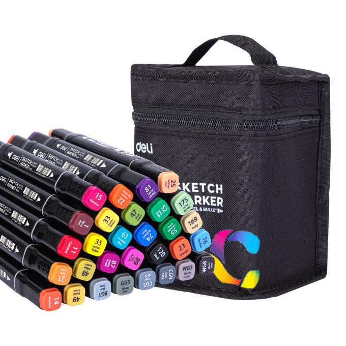 

Deli Sketch Marker / Spidol Mewarnai Dual Tip Cepat Kering E70806 - 30 C