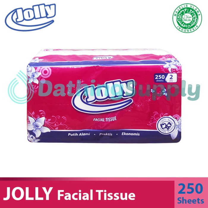 Tissue Jolly Facial 250 Sheet by Paseo / Tisu Wajah Berkualitas Harga Terjangkau-1