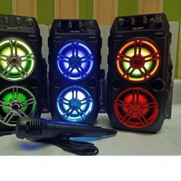 ➱ Speaker bluetooth SQ-2008 / SQ-2009 Free Mic speaker SQ2008 / SQ2009 type besar bass super 2008 / 