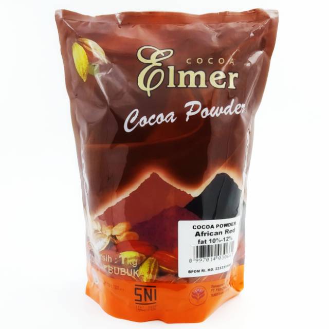 

ELMER Premium Cocoa / Coklat Powder African Red ( 10% - 12% ) 1 Kg