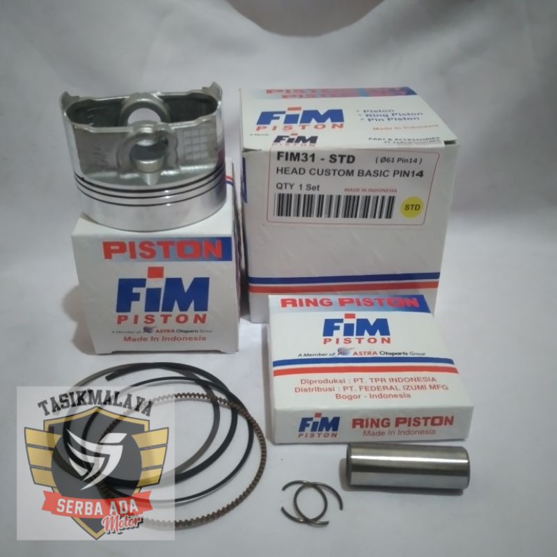 PISTON KIT FIM31 CUSTOM DOME MENTAH PEN 14 DIAMETER 61-63