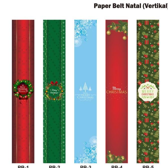 

Best Product!!! Paperbelt Vertical Christmas Sleeve Sabuk Pita Natal Label Hampers - Paling Dicari