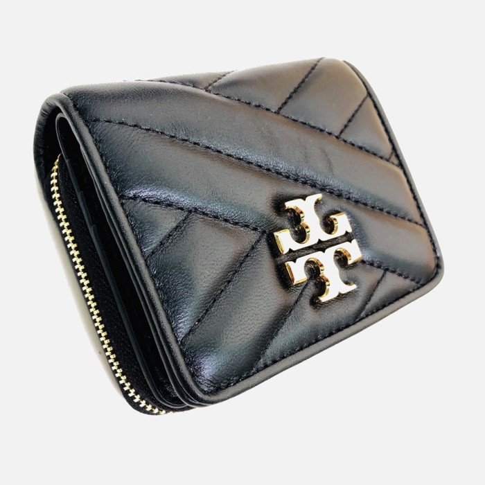 Tory B Women Squared Logo Wallet Black