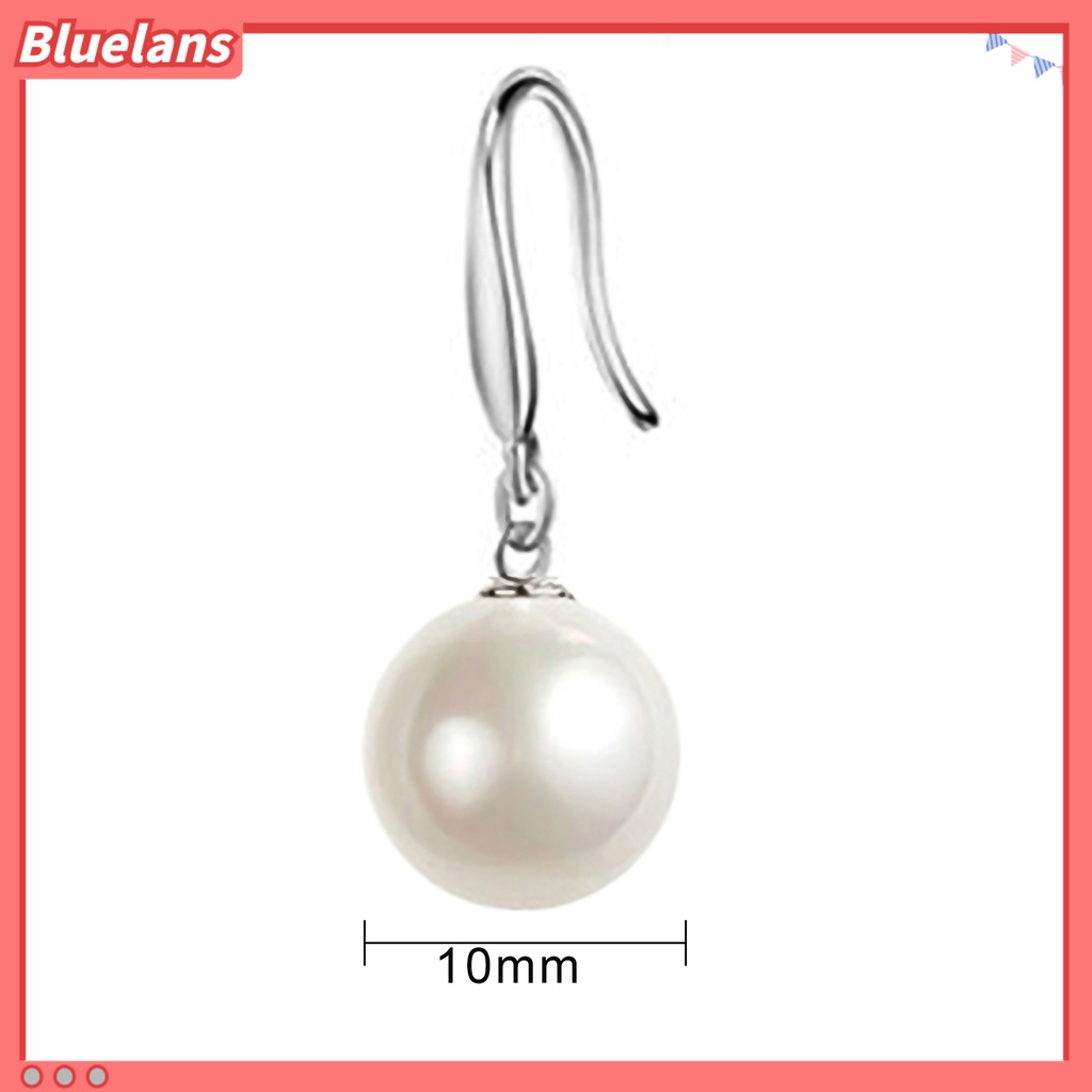 Bluelans Dangle Earring Elegant Exquisite Ornament Simple Faux Pearl Eardrop