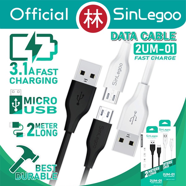 Sinlegoo 2UM-01 Kabel Data Cable Charger Micro USB Fast Charging 2M