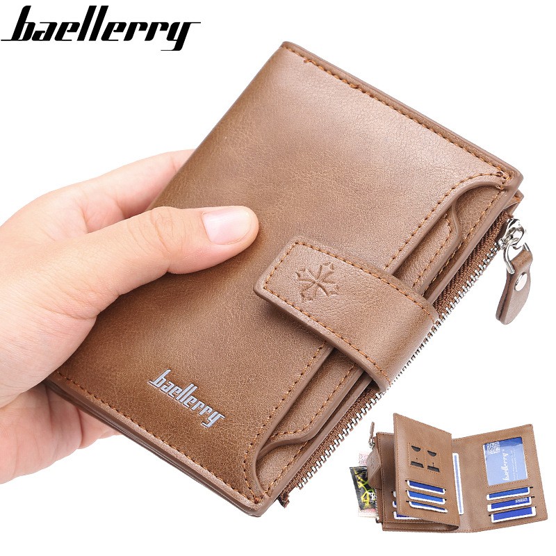 BAELLERRY DOMPET UANG TEBAL BAHAN SEMI KULIT LEMBUT ADA ZIPPER TEMPAT KOIN 3219