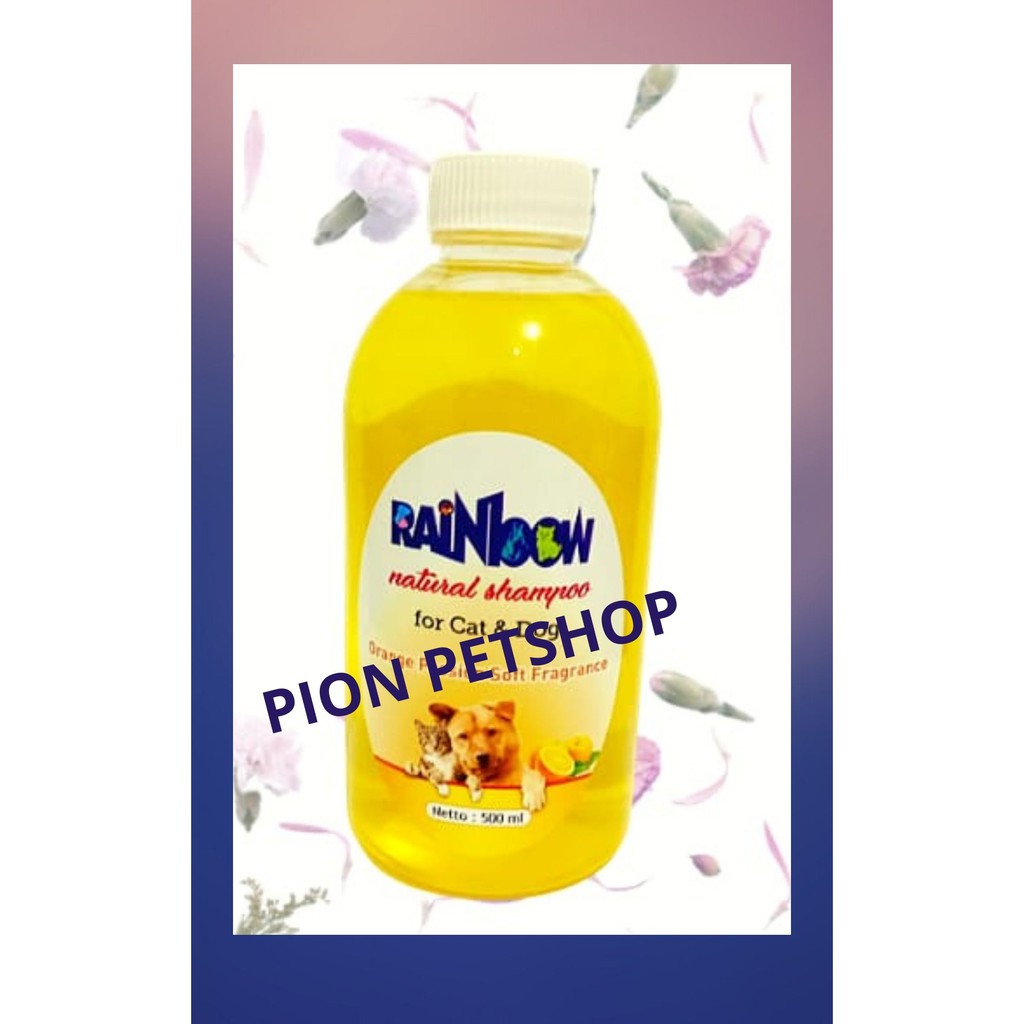 RAINBOW NATURAL SHAMPO KUCING &amp; ANJING MURAH ukuran 500 ml (Tutup ULIR/CAP)