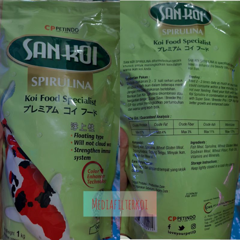 pakan san koi spiriluna