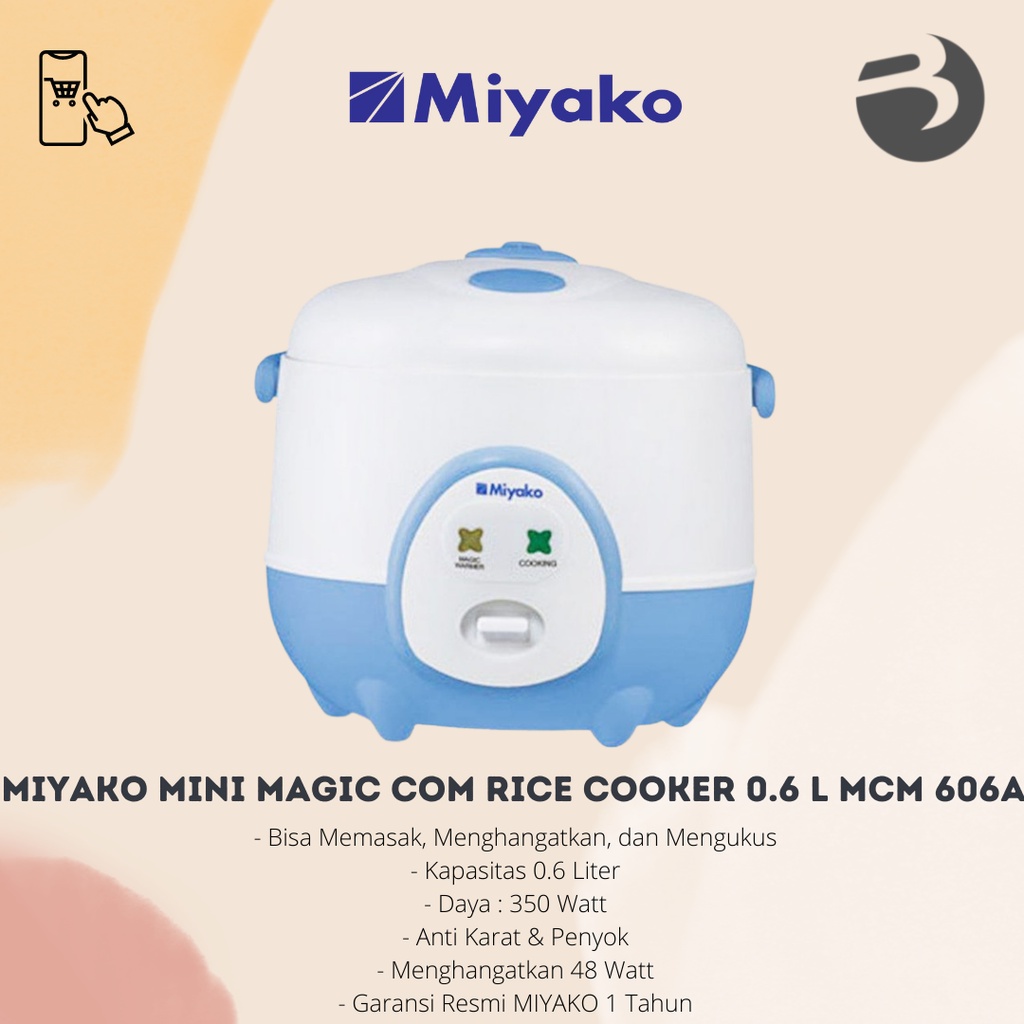 MIYAKO MINI MAGIC COM RICE COOKER MCM 606A / 612