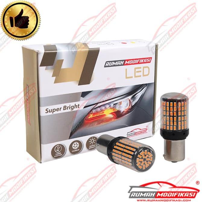 RM - SUPER BRIGHT LED - P21W - 12V - LAMPU REM - MERAH - LED