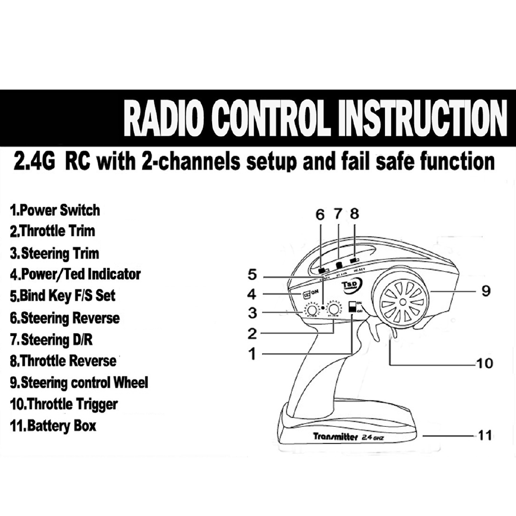 For 1//16 RC Car WPL B14 B16K B24K C14K C24K Remote Control//ESC//Charger Companion