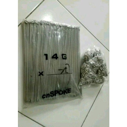 JARI JARI STAINLESS 20 X 1 3 8 RUJI SPOKE STAINLES 14 G X 180 SEPEDA 18 BMX MTB ROAD BIKE MINI TRACK