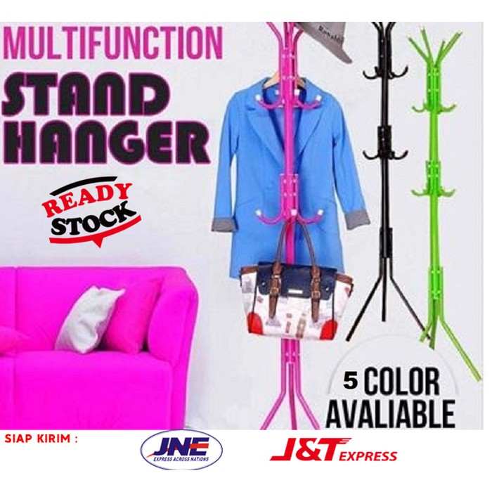 Standing Hanger multifunction tiang gantungan topi tas jaket serbaguna