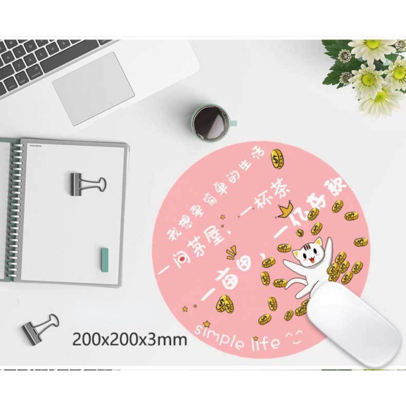 Mouse Pad Anti slip Motif Kartun Kelinci / Beruang / Unicorn Gaya Korea Untuk Anak Perempuan