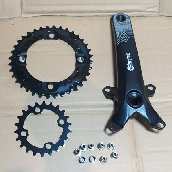 Crank Crankset double 2 speed 22 36T as BB Kotak Alloy SYTE Sepeda MTB