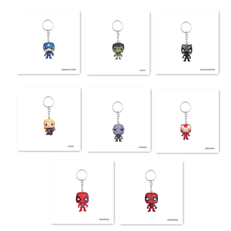 Tk Gantungan Kunci Bentuk Thanos Marvel The Avengers Captain America Panther Bahan Metal Untuk Anak