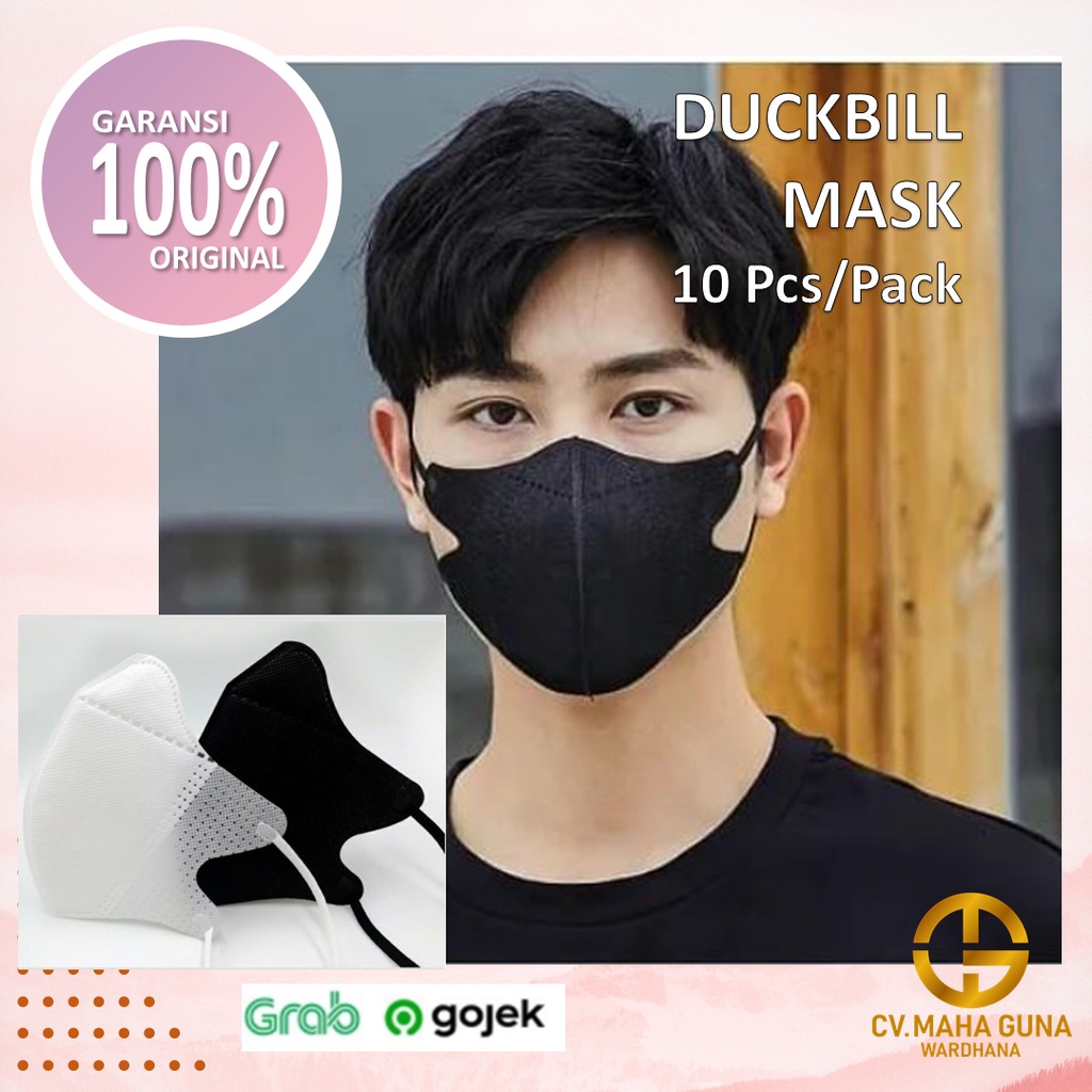 MASKER DUCKBILL BELLMASK ISI 10PCS PLASTIK ZIPLOCK HITAM