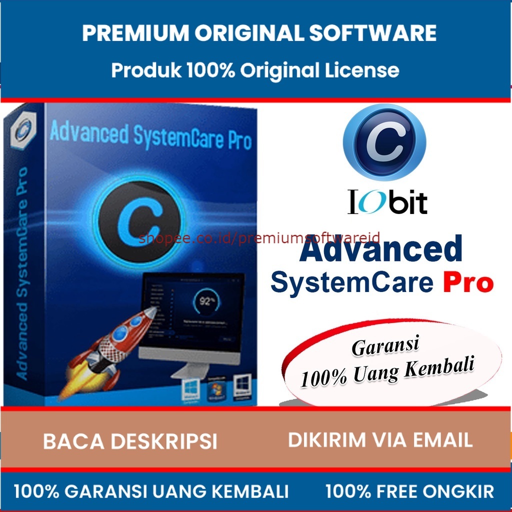 iObit Advanced SystemCare PRO 15 Plus 2022 License Lifetime Full Version + Video Cara Instal