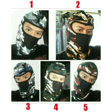 Masker Kupluk Kepala Balaclava Tactical Army Full Panjang Termurah.