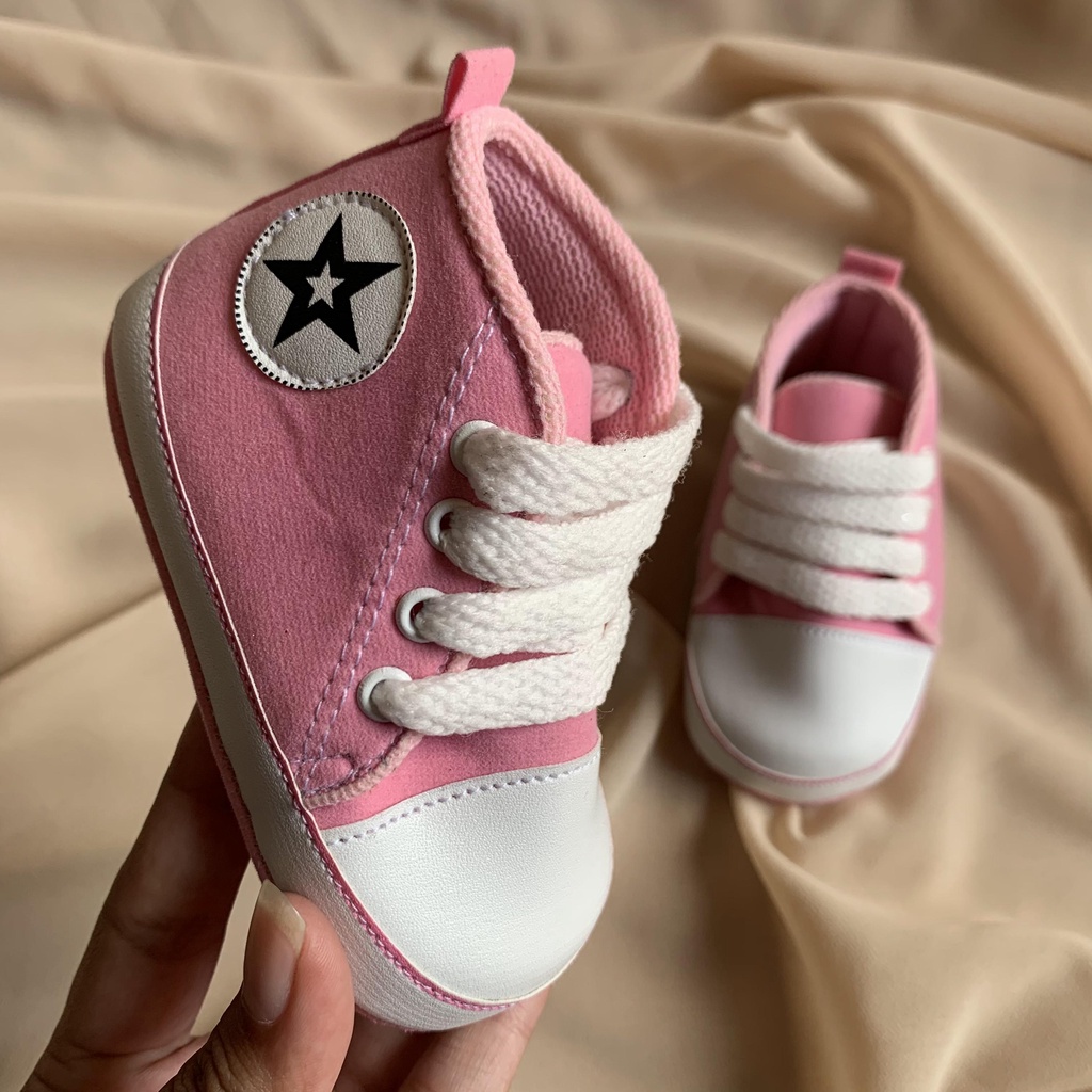 SEPATU PREWALKER BAYI PEREMPUAN CONV ALL STAR TERBARU TERLARIS SEPATU MERANGKAK ANAK TERMURAH Sepatu Anak Laki Sepatu Bayi Prewalker Shoes 0-18 bulan Import sepatu anak bayi prewalker bayi gendong dan belajar jalan sepatu baby UNISEX ALLSTAR Prewalker