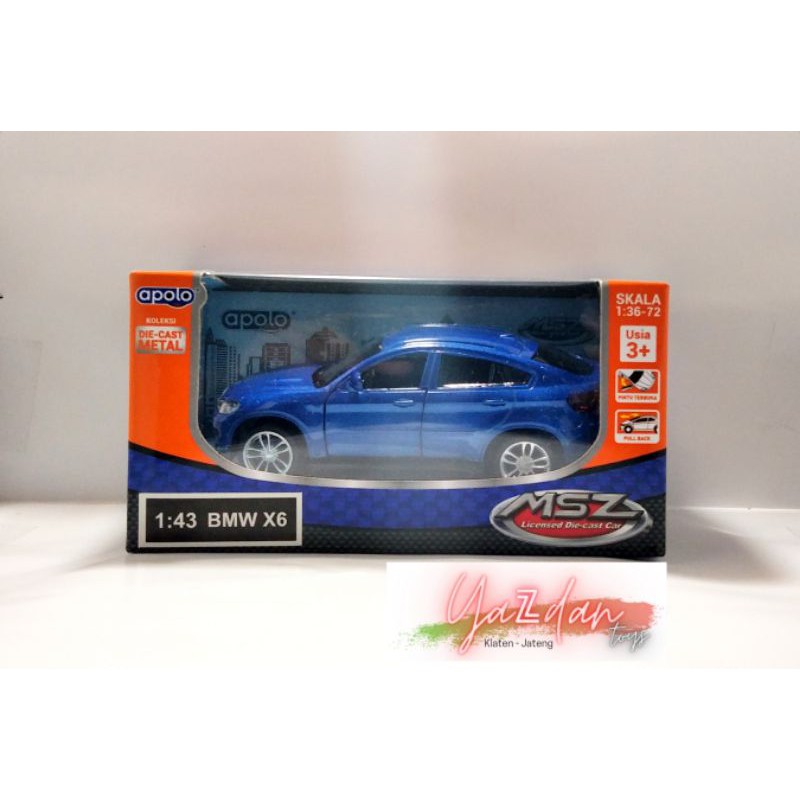 apolo msz diecast bmw X6 biru