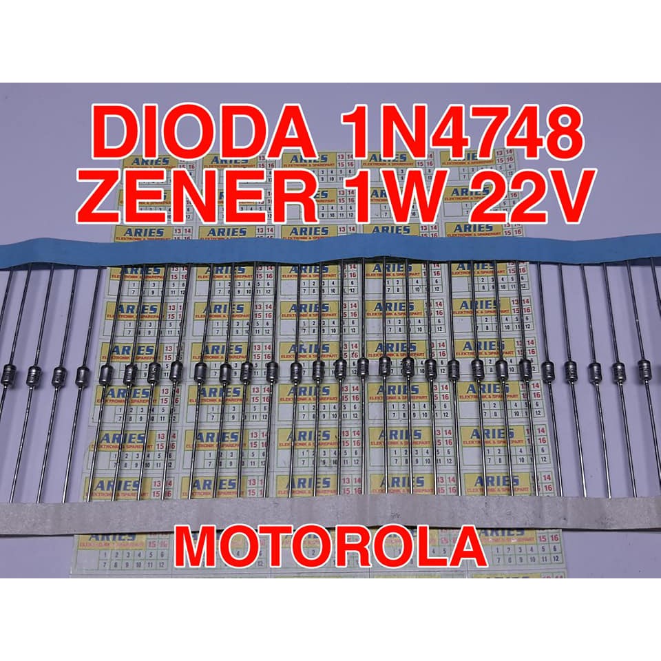 DIODA ZENER 1N4748 1W 22V ZENER 22V 1W IN4748 ORIGINAL