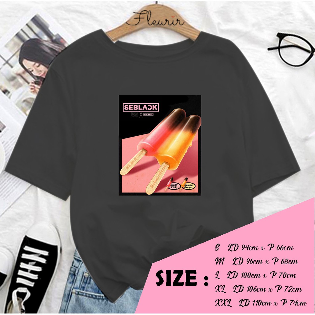 FLEURIR - KAOS KPOP SELENA GOMEZ WANITA DEWASA LENGAN PENDEK TUMBLR TEE UNISEX