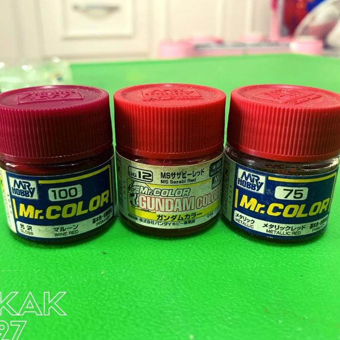 

MR COLOR PAINT - METALIC RED / SAZABI RED / WINE RED (3ITEM) 0512