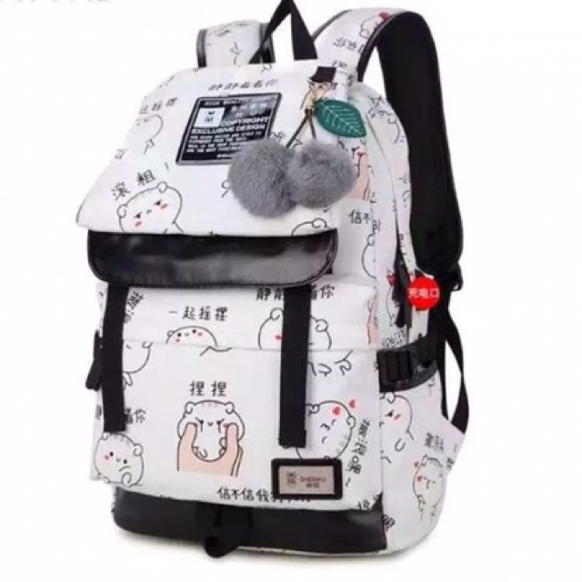 Tas Ransel Perempuan Untuk Sekolah Sd Smp Sma L0v3 B3t3s CX1 Free Gantungan Dan My B0ttl3 Lucu