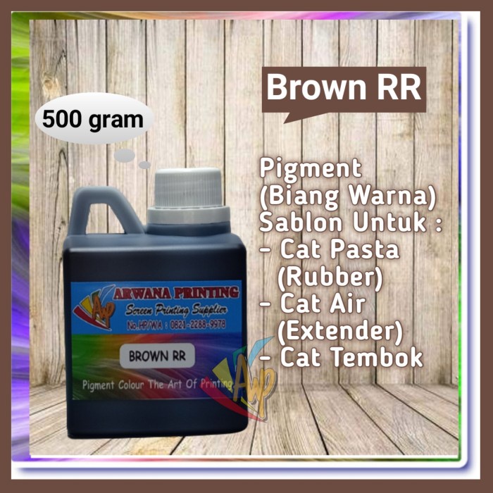 

Produk Terbaru Pigment Biang Warna Sablon Brown Rr 500 Gram