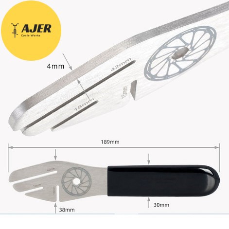 Alat kunci Setel stel rotor cakram sepeda bengkok disc brake truing tool