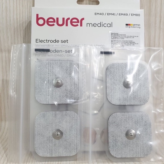 Electrode Set Beurer Pads Tens EMS EM40 / EM41/ EM49 / EM80 Isi 8 Pads